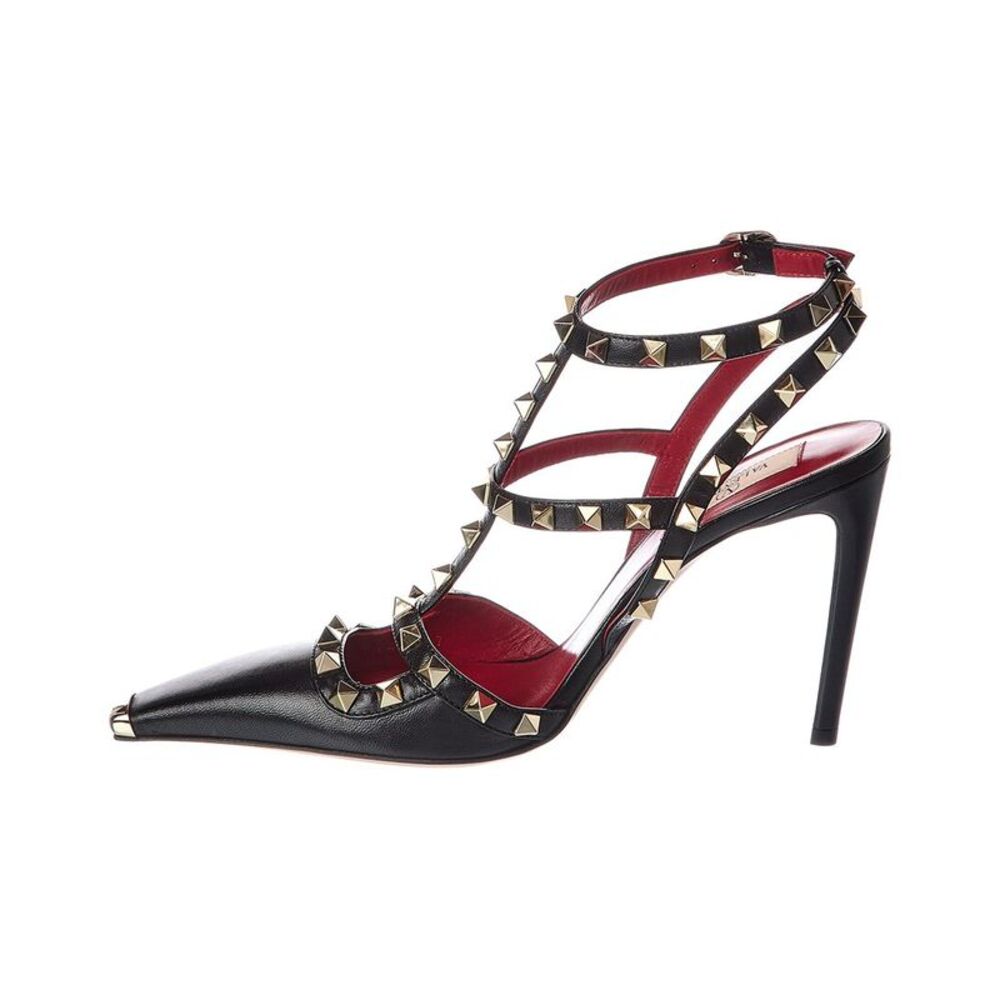 Valentino Rockstud 100 Leather Pump, Black - Picture 2 of 5
